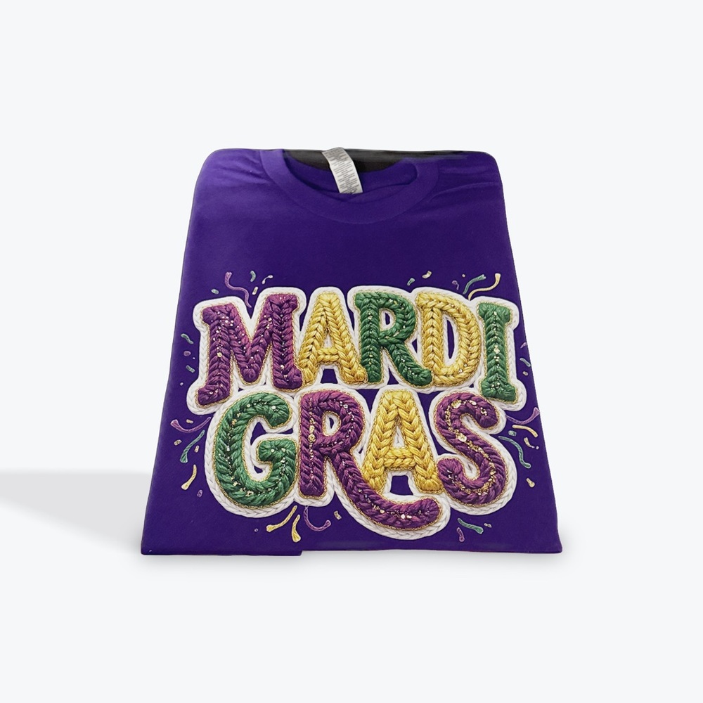 Gildan Purple Mardi Gras Short Sleeve Tee